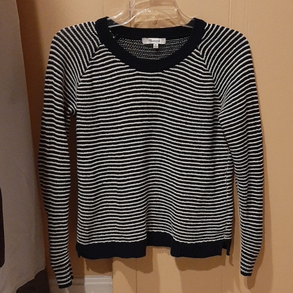 Madewell Sweaters - Madewell navy and white striped sweater